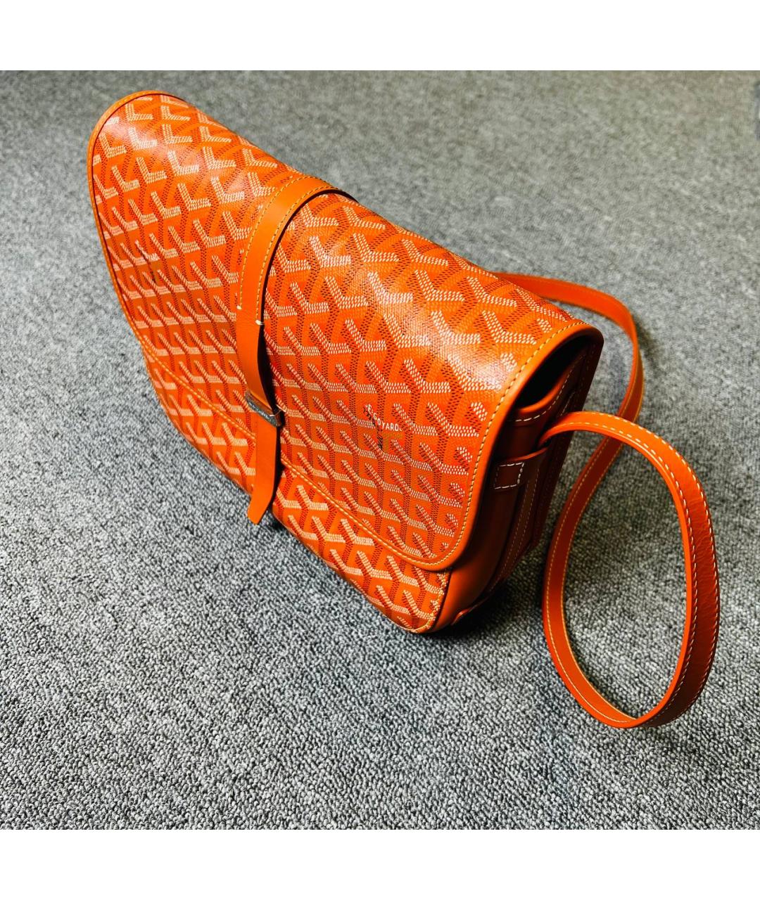 GOYARD Оранжевая кожаная сумка на плечо, фото 3
