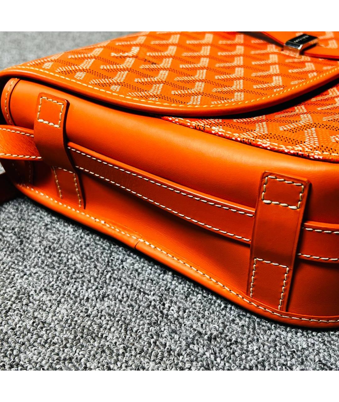 GOYARD Оранжевая кожаная сумка на плечо, фото 8