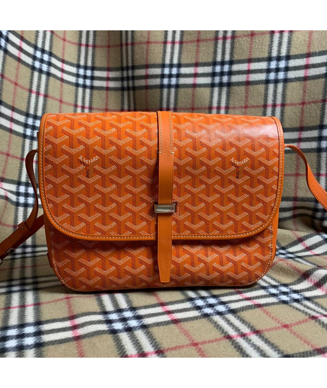GOYARD Оранжевая кожаная сумка на плечо, фото 3