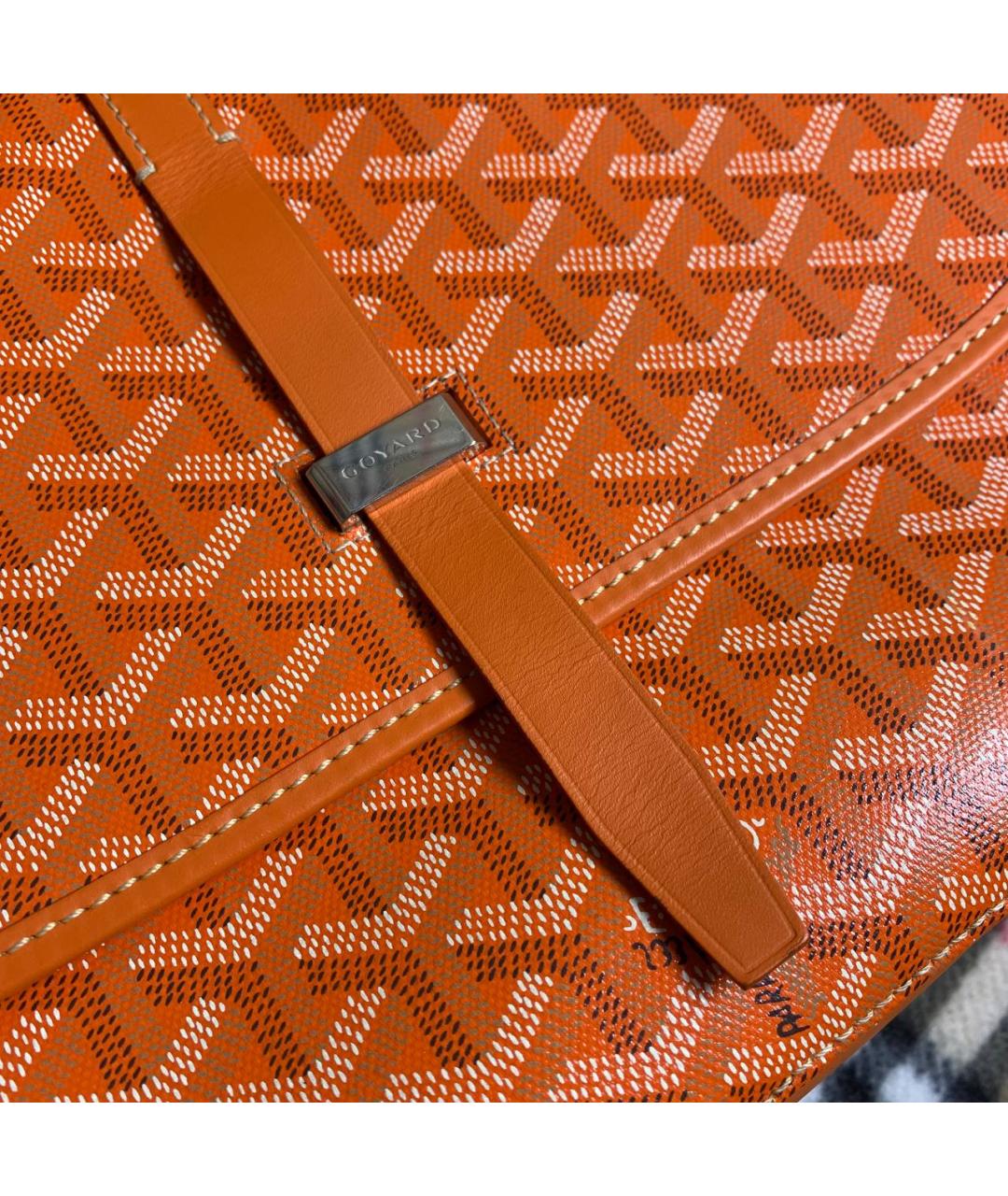 GOYARD Оранжевая кожаная сумка на плечо, фото 6