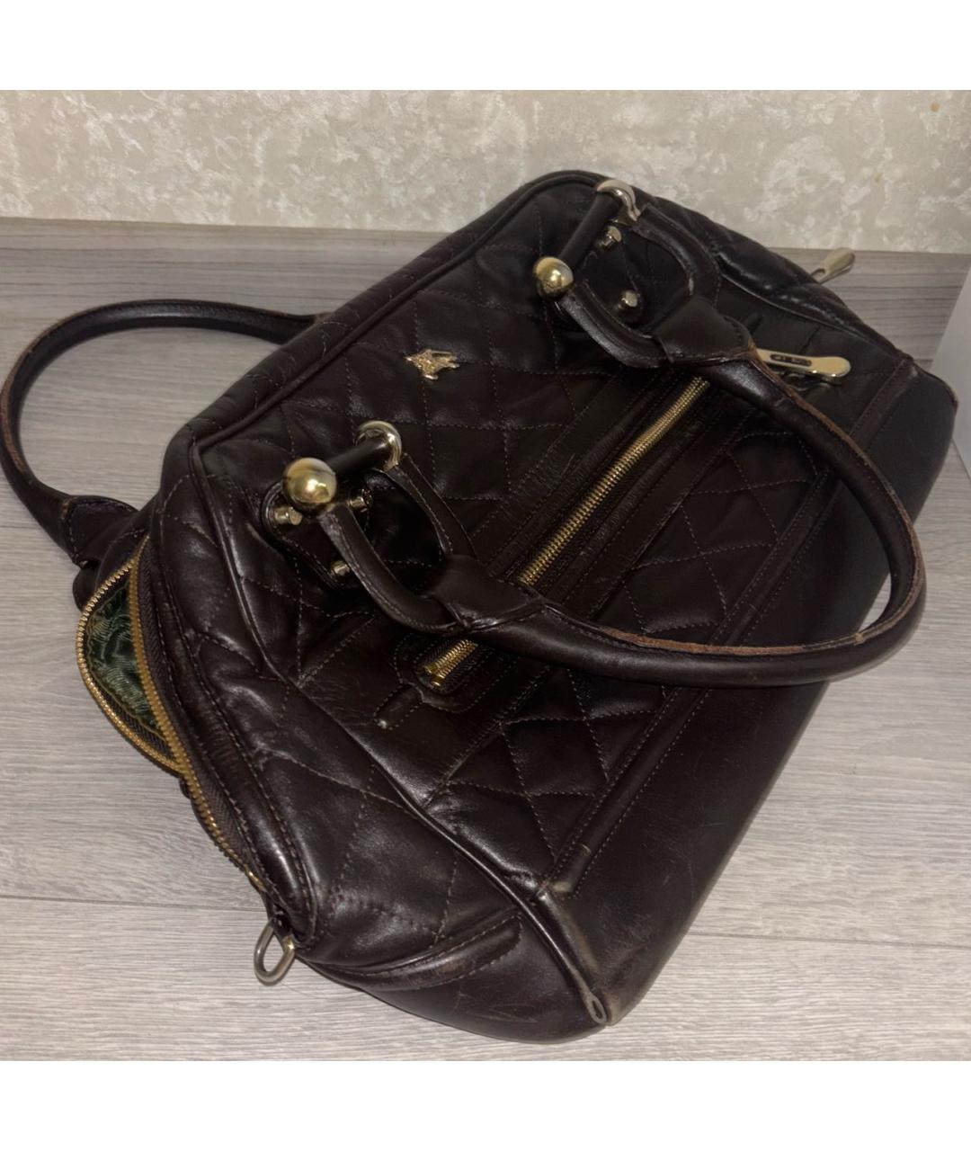 BURBERRY Черная кожаная сумка тоут, фото 2