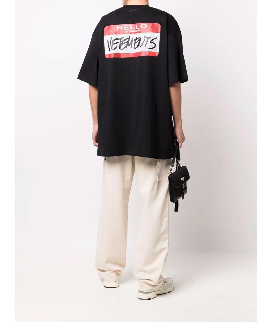 VETEMENTS Черная футболка, фото 6