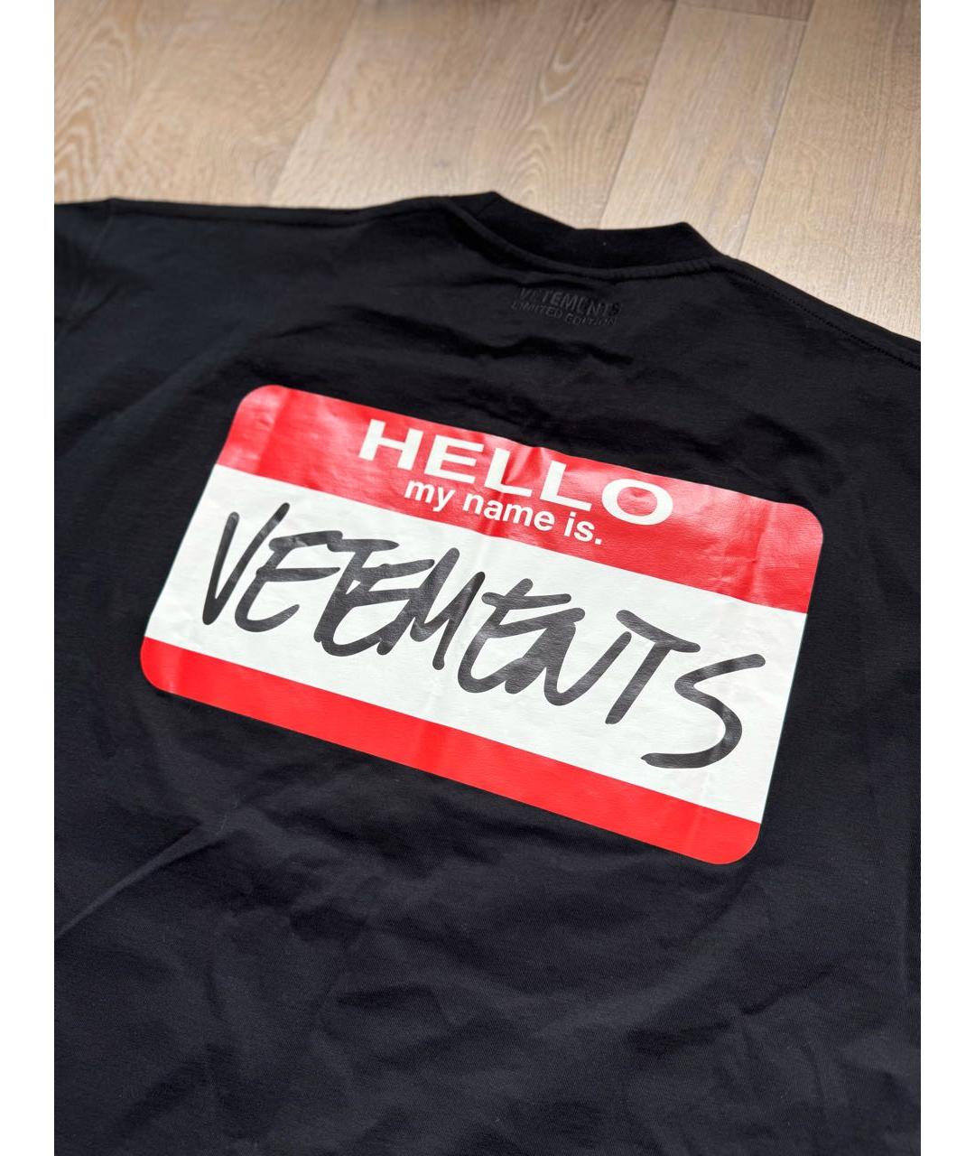 VETEMENTS Черная футболка, фото 7