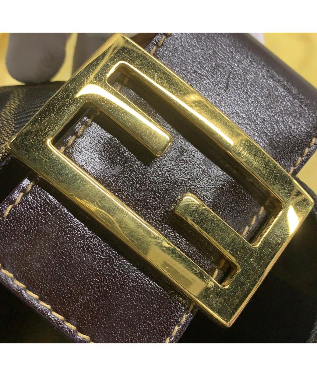 FENDI Коричневая жаккардовая сумка через плечо, фото 8