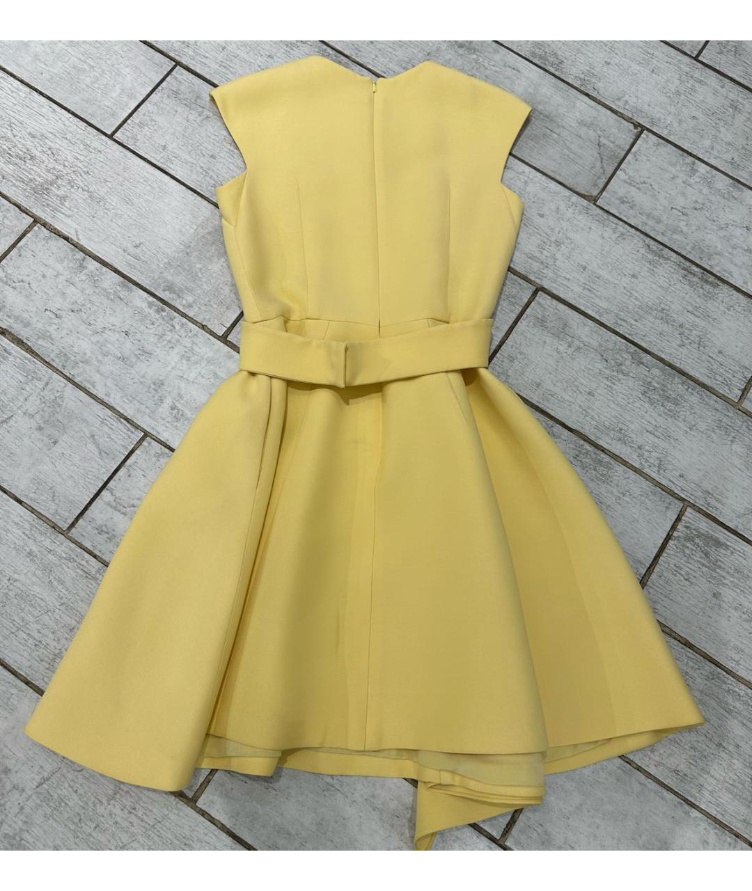 CHRISTIAN DIOR Желтое коктейльное платье, фото 2