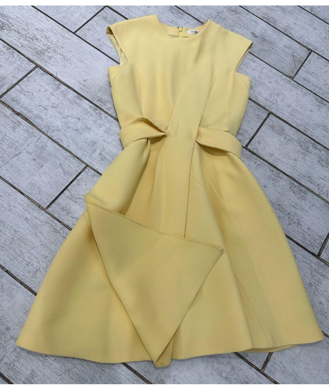 CHRISTIAN DIOR Желтое коктейльное платье, фото 6
