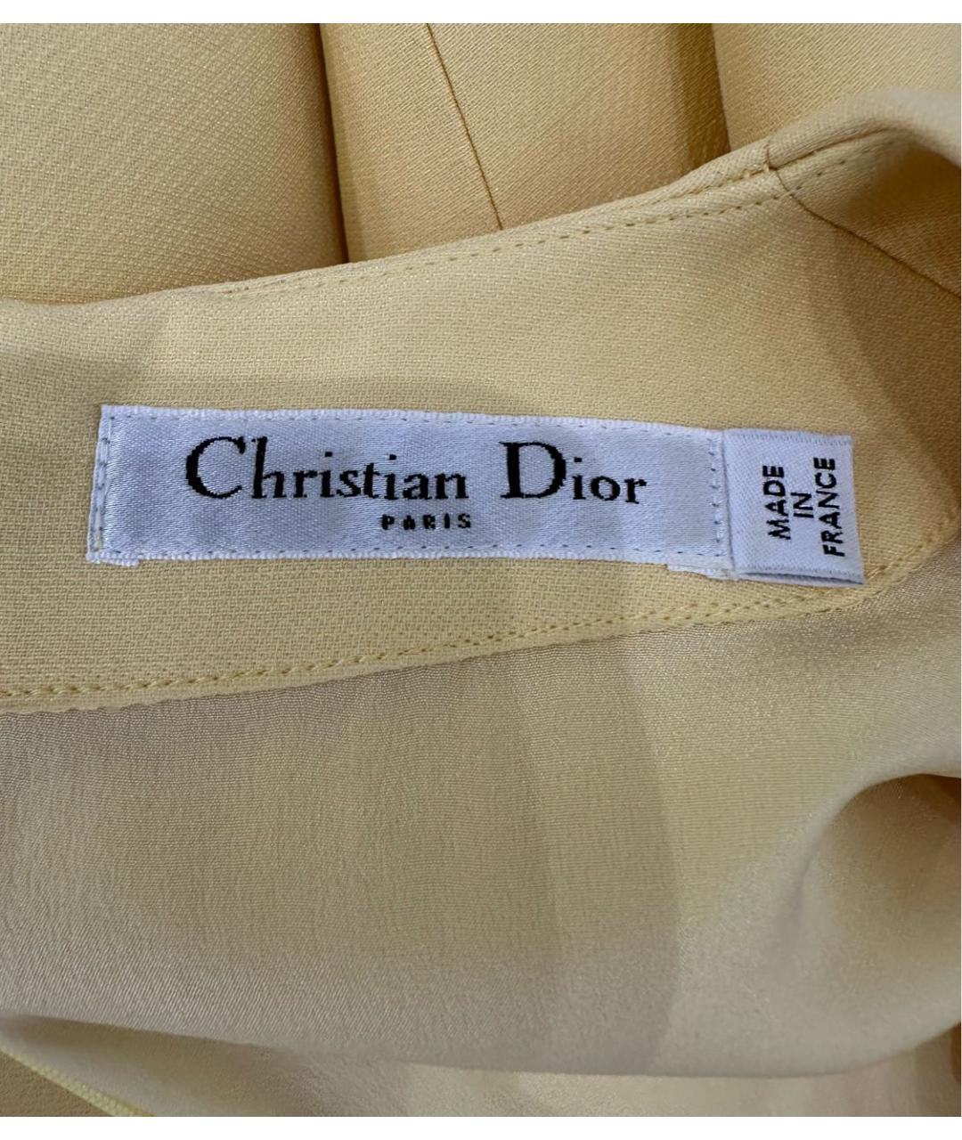 CHRISTIAN DIOR Желтое коктейльное платье, фото 3