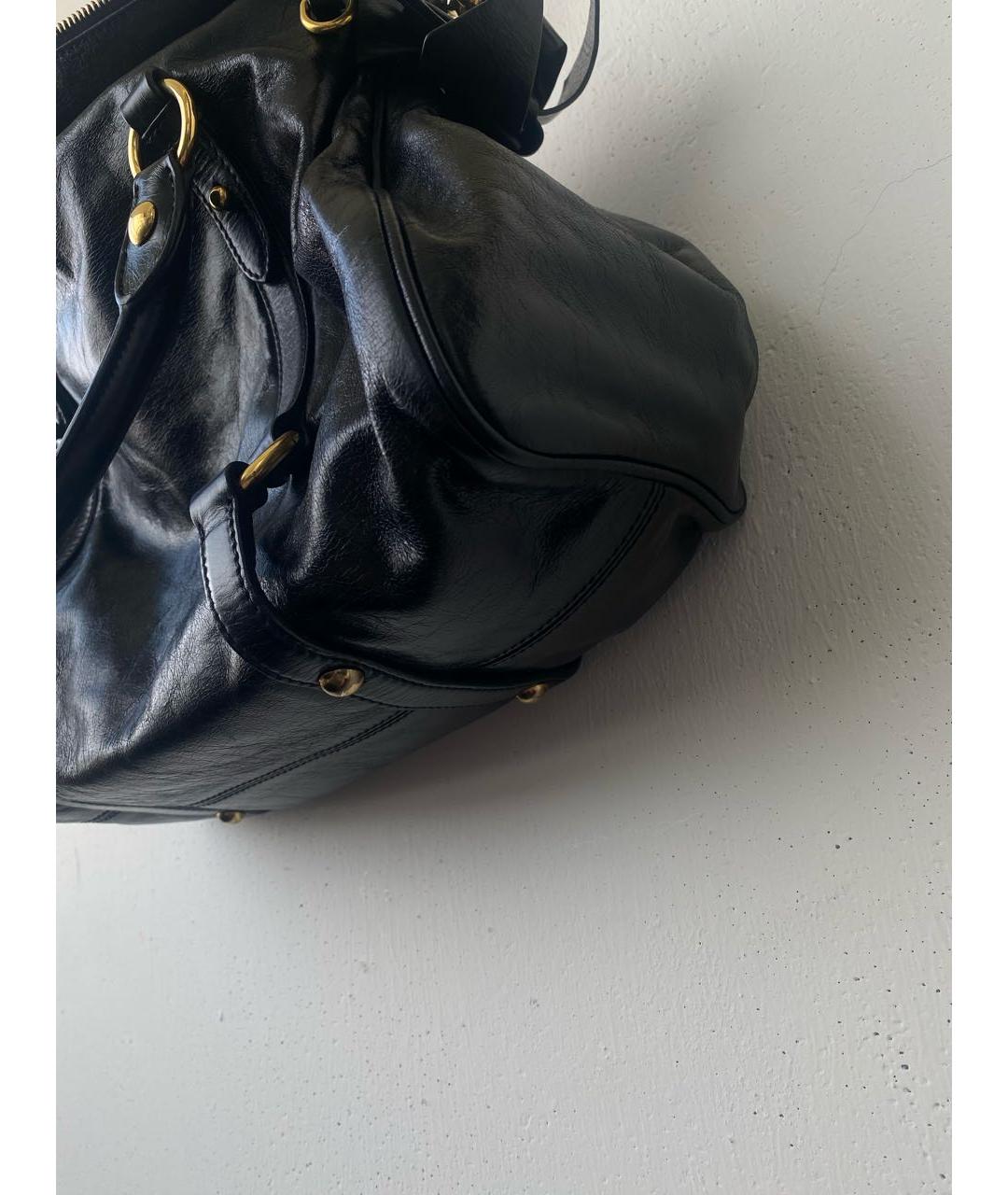 MIU MIU Черная кожаная сумка через плечо, фото 4