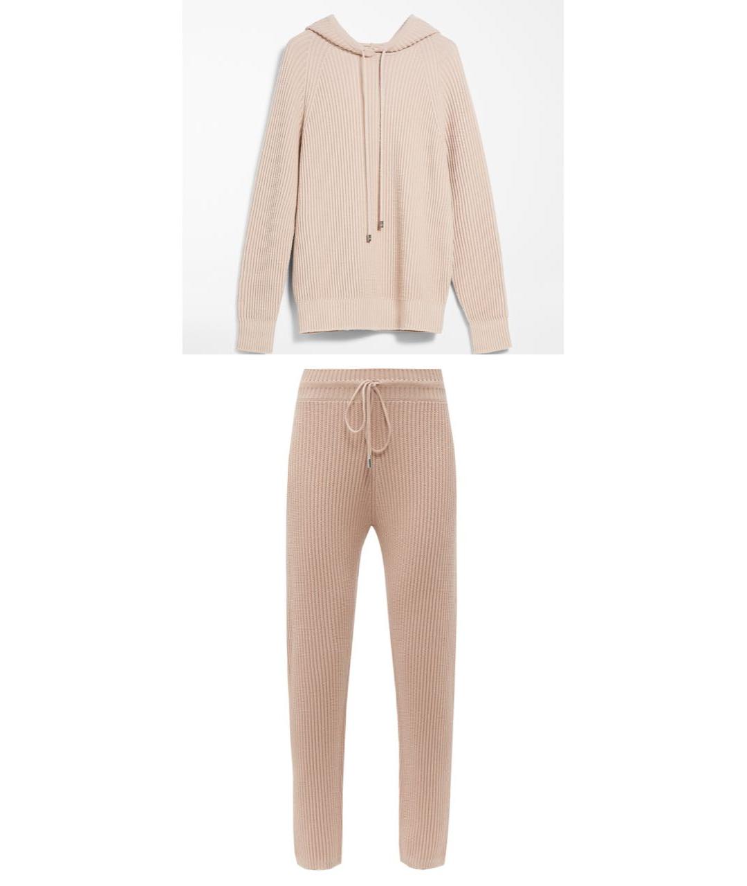 MAX MARA Розовый шерстяной костюм с брюками, фото 9
