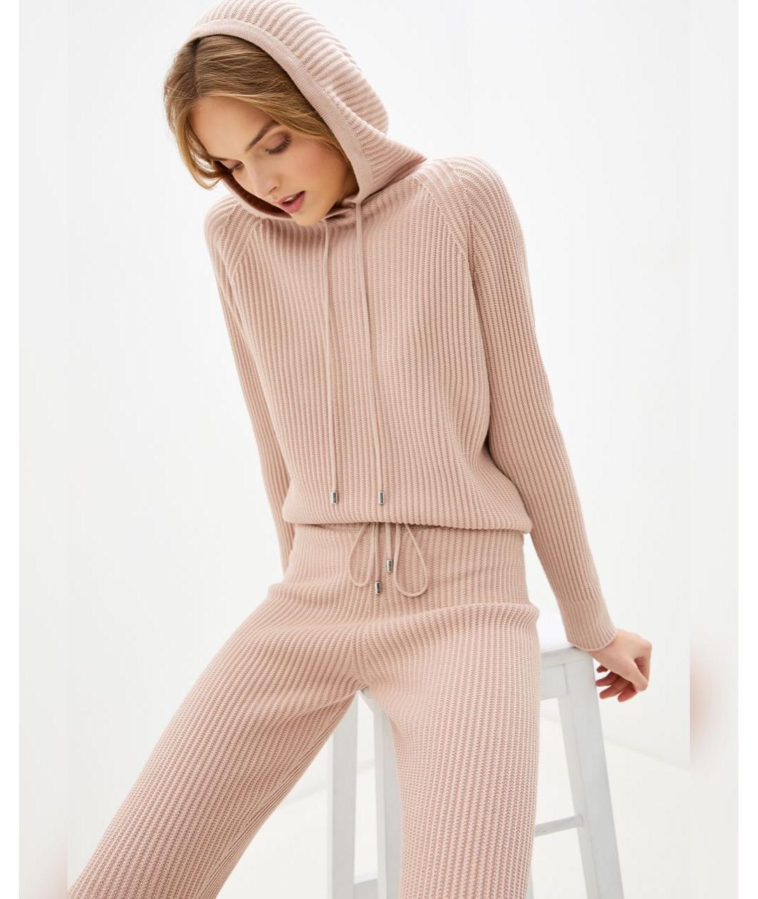 MAX MARA Розовый шерстяной костюм с брюками, фото 3