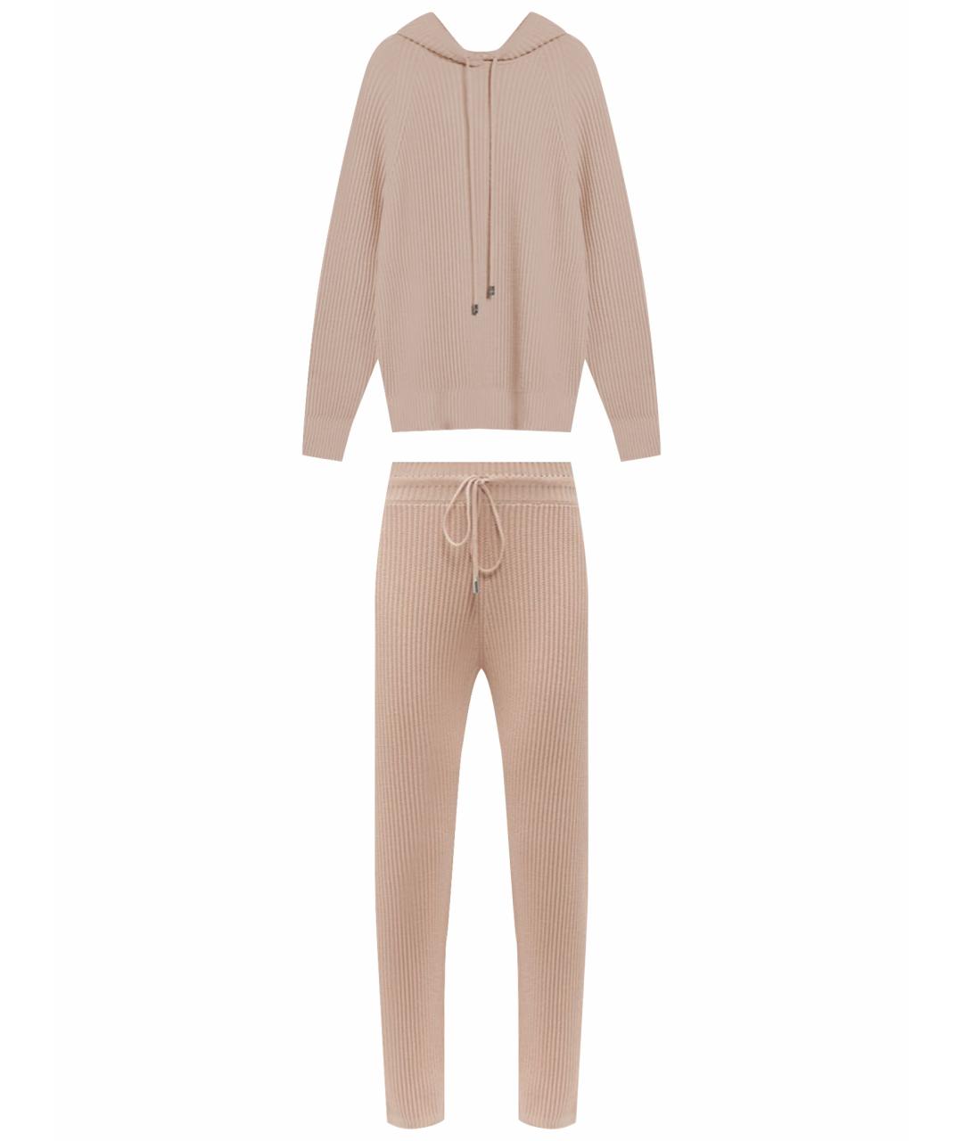 MAX MARA Розовый шерстяной костюм с брюками, фото 1
