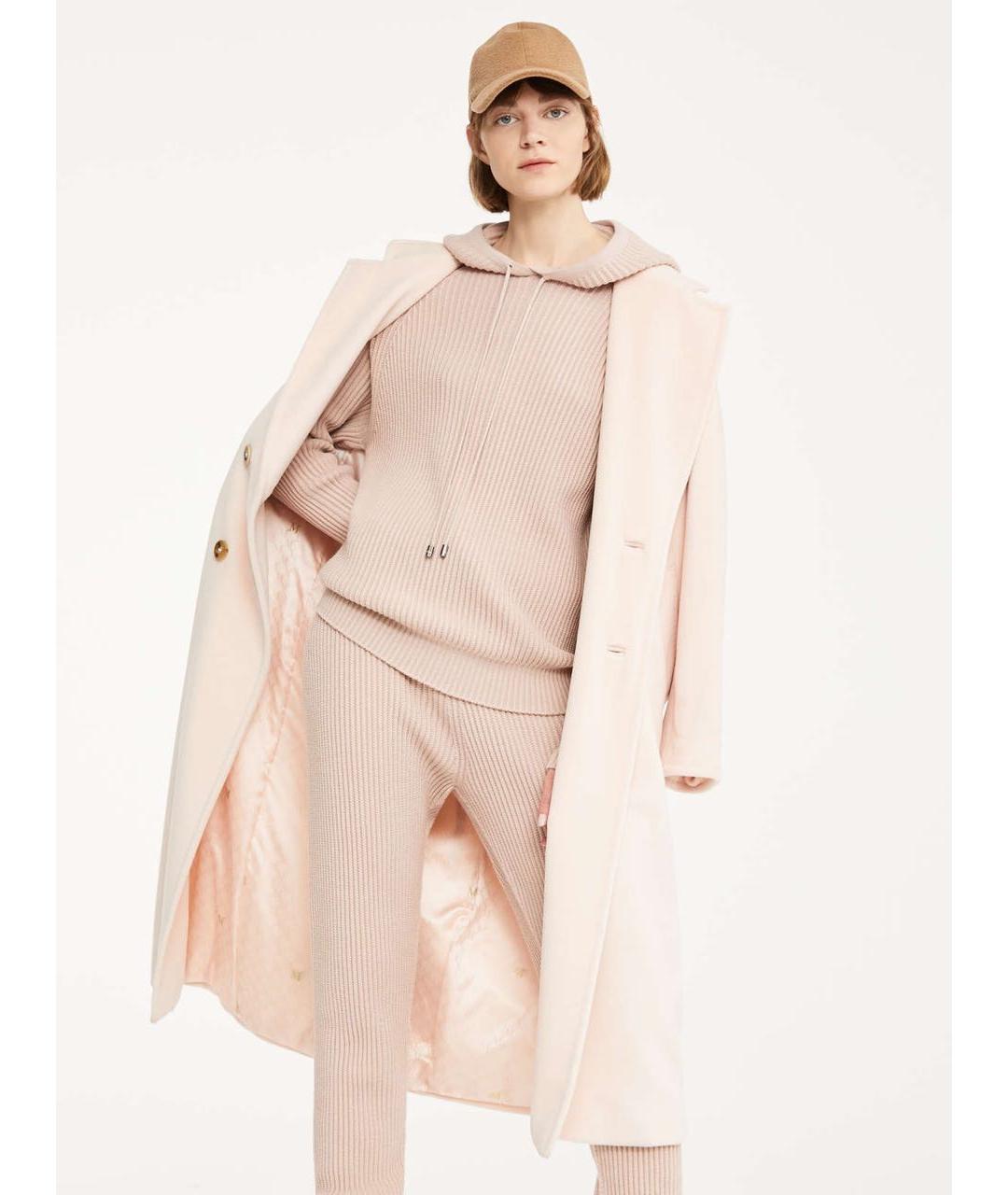 MAX MARA Розовый шерстяной костюм с брюками, фото 4