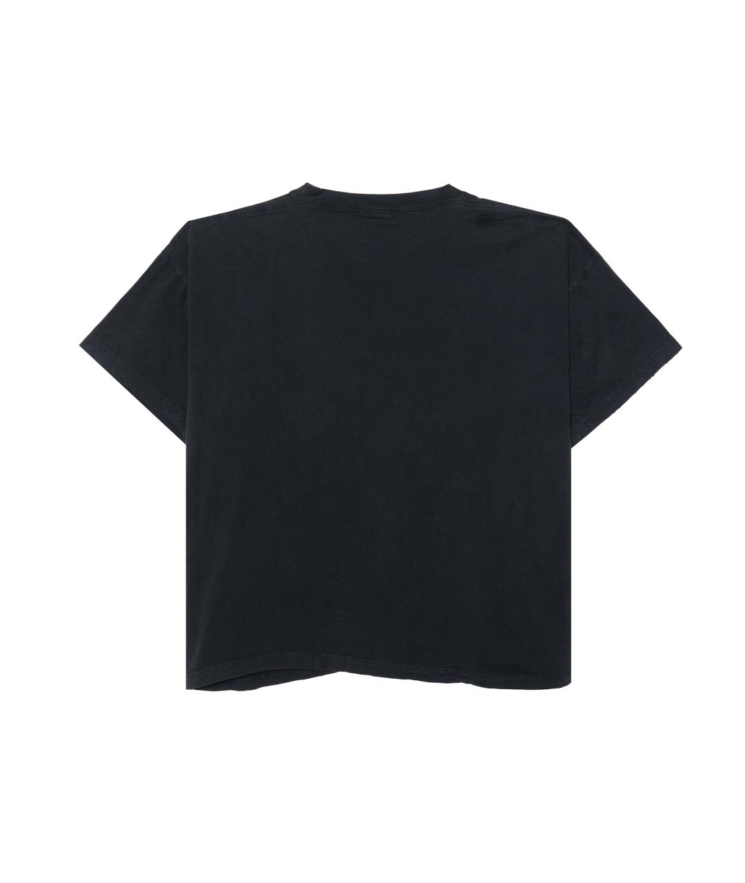 BALENCIAGA Черная хлопковая футболка, фото 2