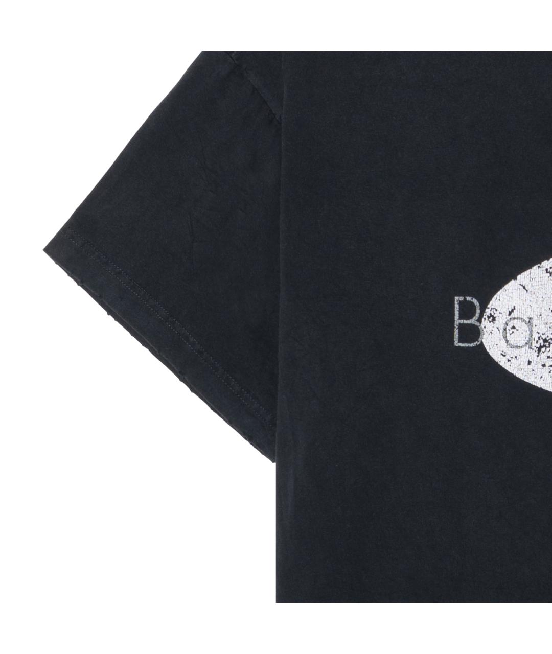 BALENCIAGA Черная хлопковая футболка, фото 8