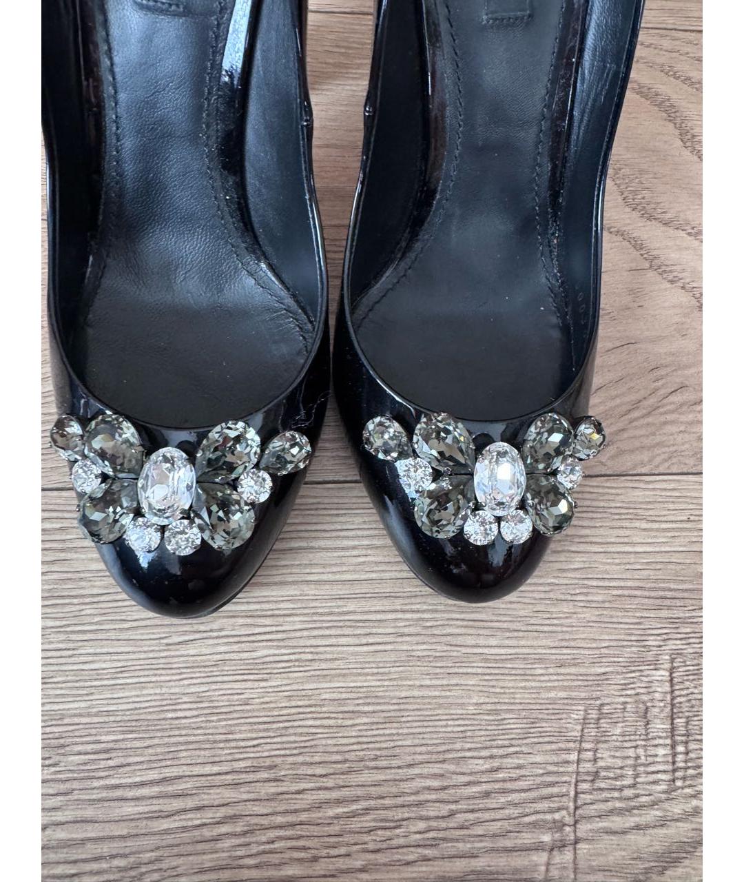 DOLCE&GABBANA Черные туфли из лакированной кожи, фото 4