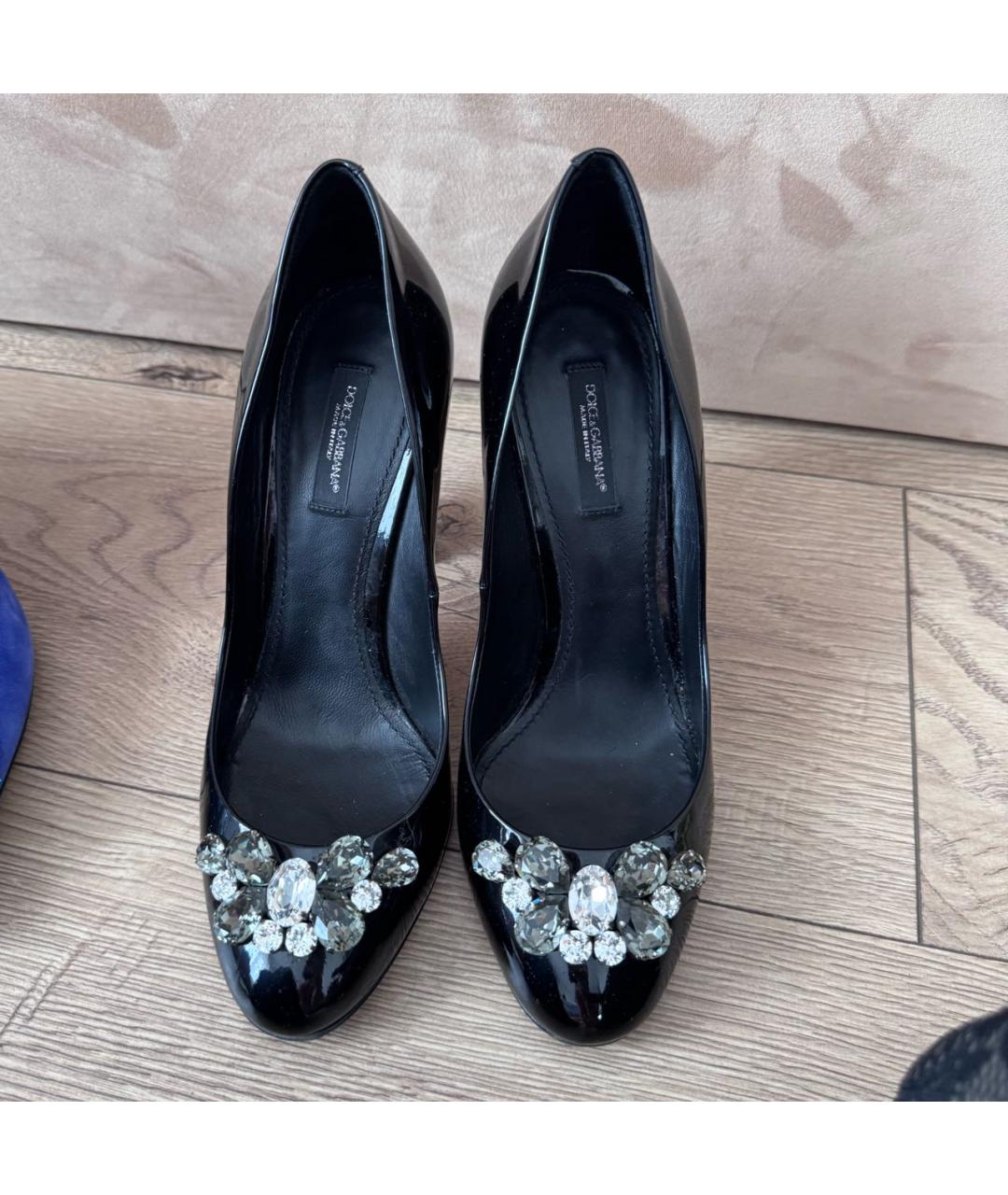 DOLCE&GABBANA Черные туфли из лакированной кожи, фото 8