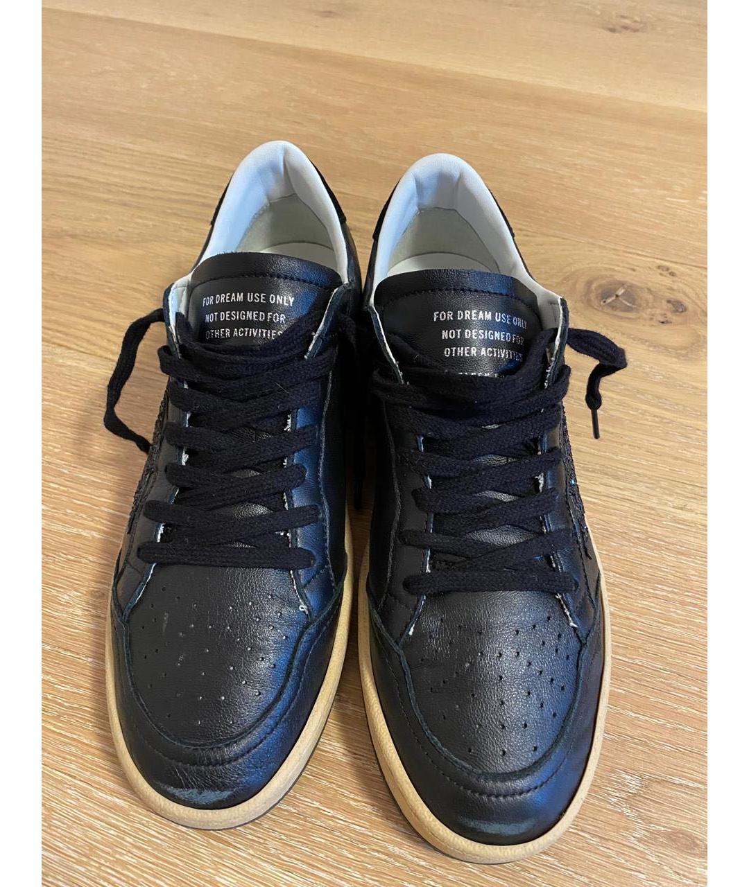 GOLDEN GOOSE DELUXE BRAND Черные кожаные кроссовки, фото 8