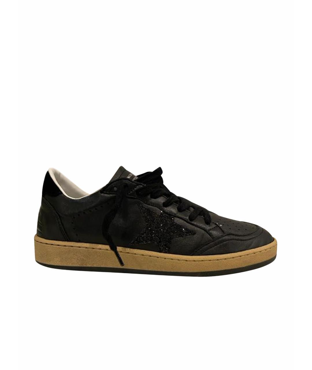 GOLDEN GOOSE DELUXE BRAND Черные кожаные кроссовки, фото 1