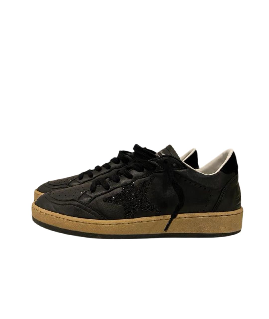GOLDEN GOOSE DELUXE BRAND Черные кожаные кроссовки, фото 10