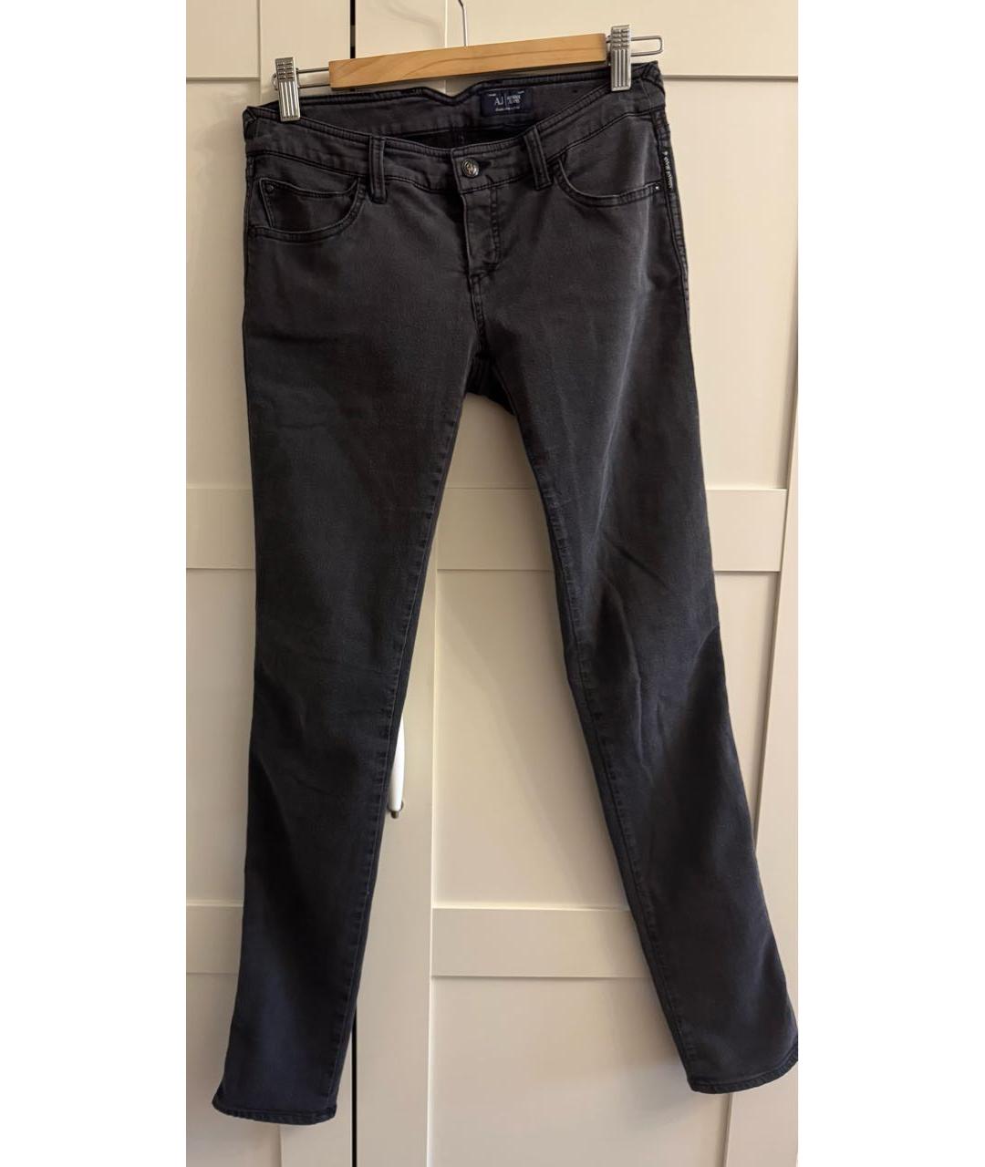 ARMANI JEANS Черные хлопко-полиэстеровые джинсы слим, фото 7