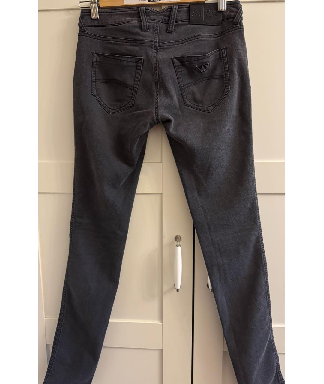 ARMANI JEANS Черные хлопко-полиэстеровые джинсы слим, фото 2