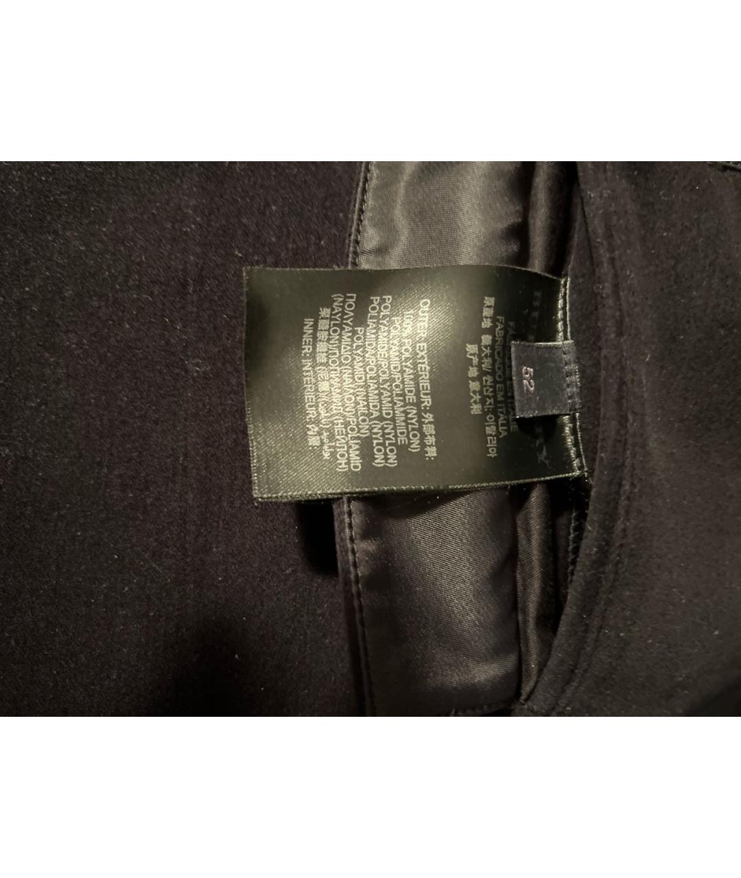 BURBERRY Черная полиэстеровая куртка, фото 3
