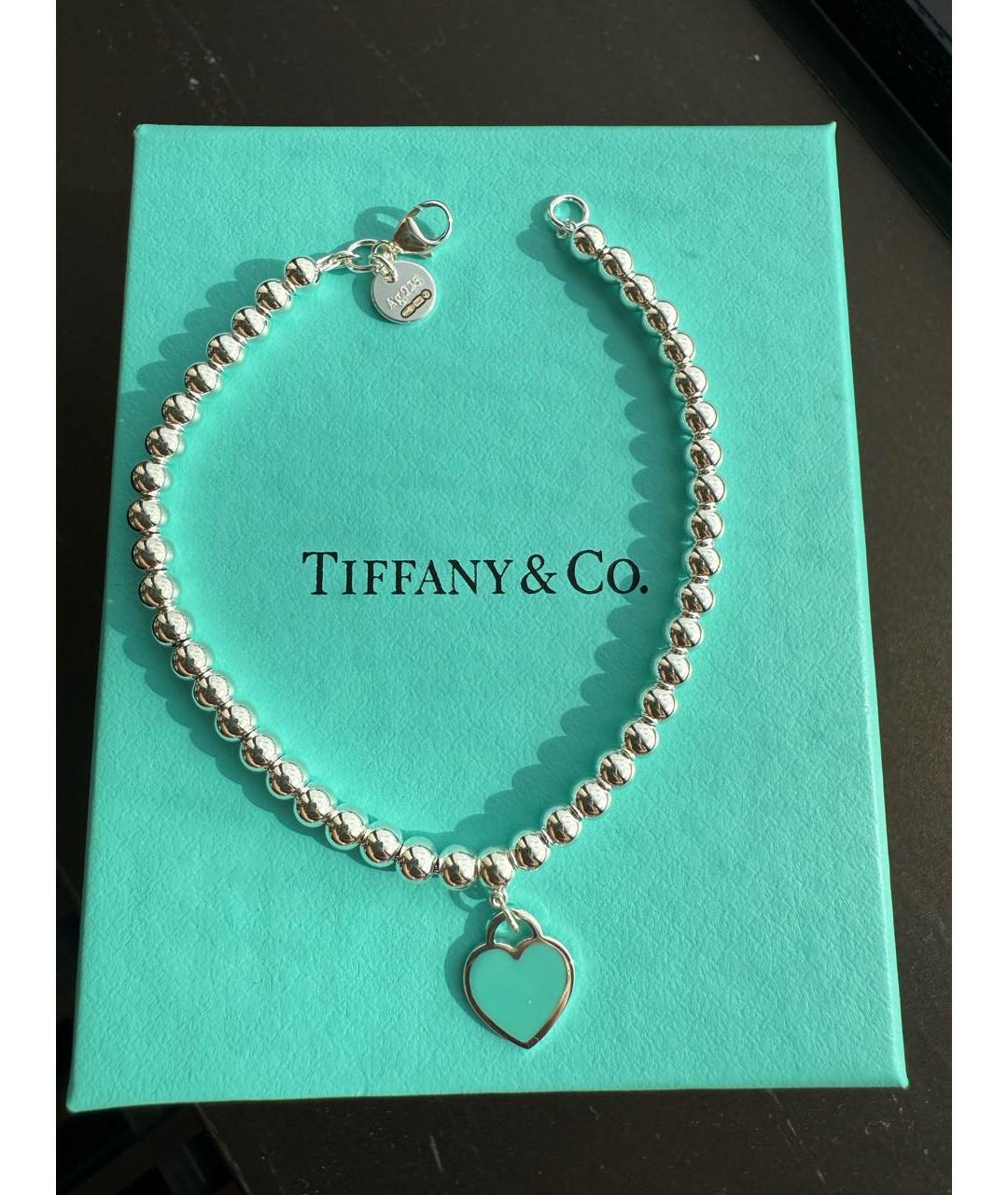 TIFFANY&CO Бирюзовый серебряный браслет, фото 2
