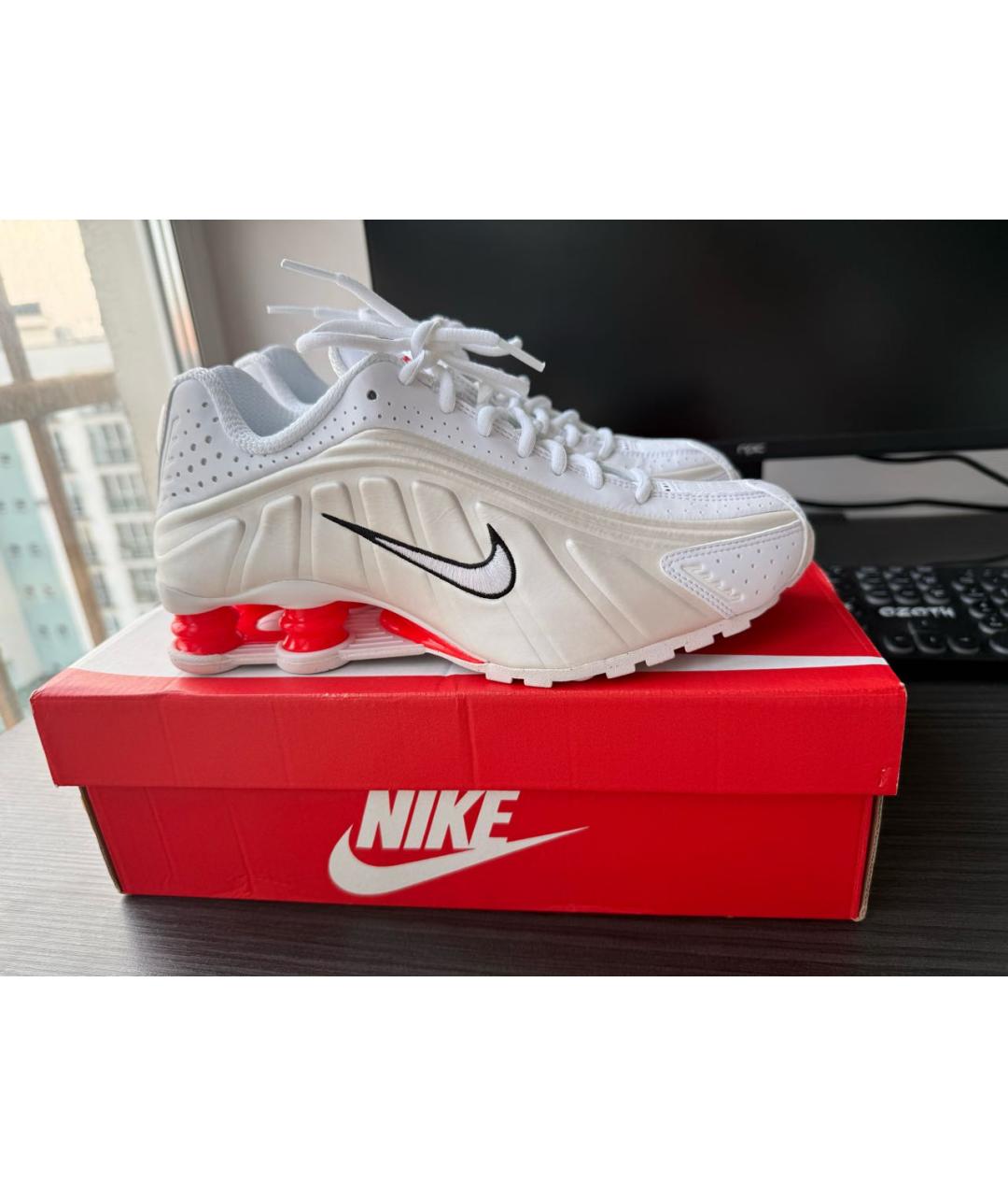 NIKE Белые текстильные кроссовки, фото 6