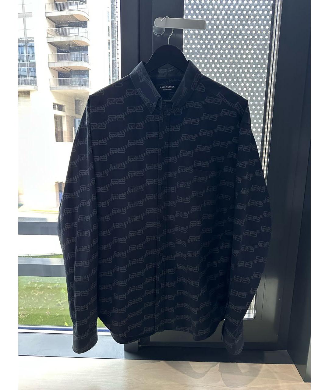 BALENCIAGA Черная хлопковая кэжуал рубашка, фото 6