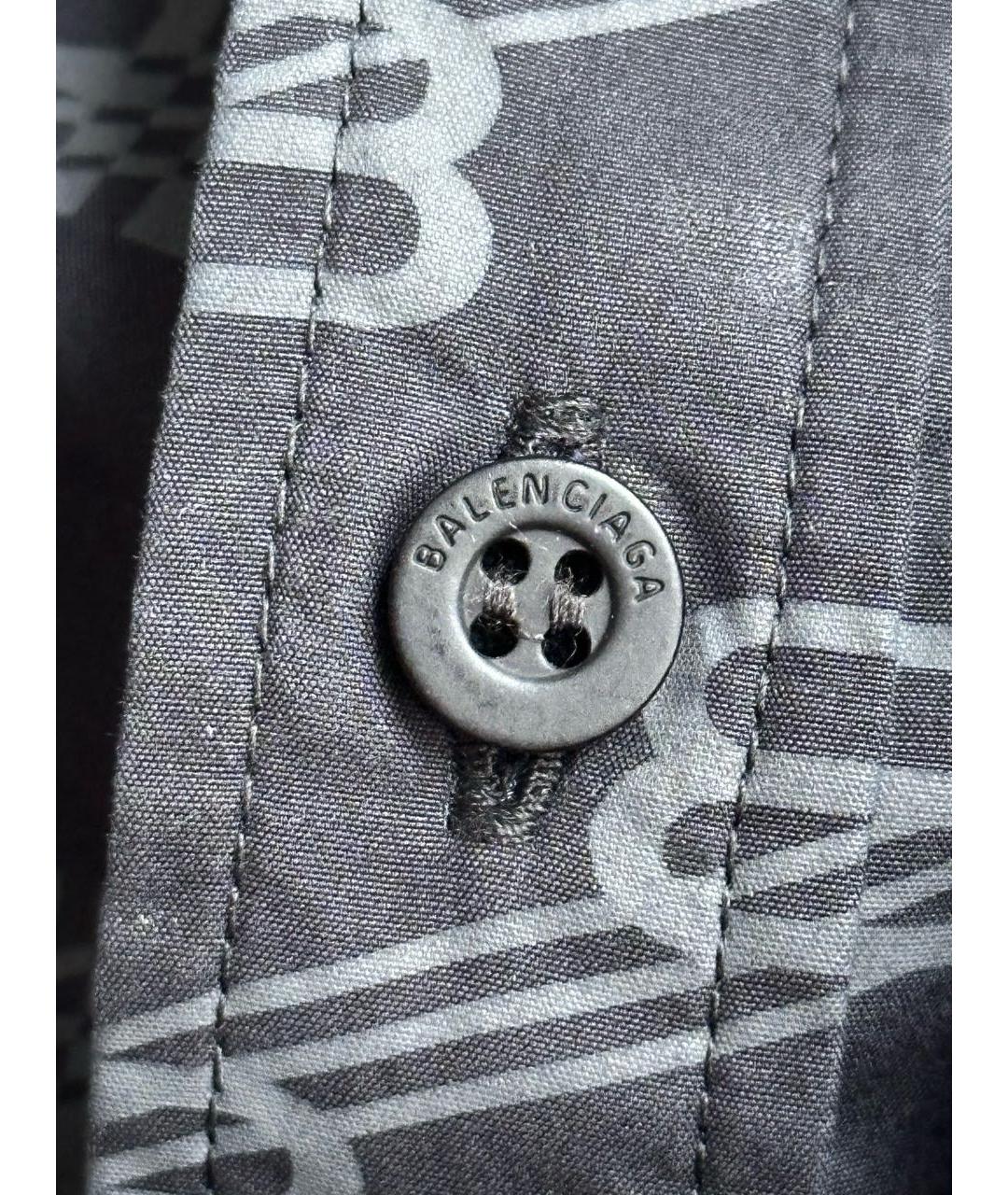 BALENCIAGA Черная хлопковая кэжуал рубашка, фото 4