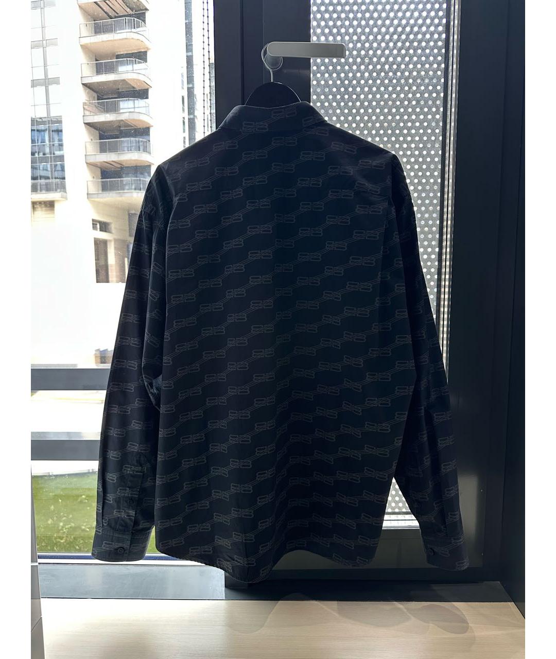 BALENCIAGA Черная хлопковая кэжуал рубашка, фото 2