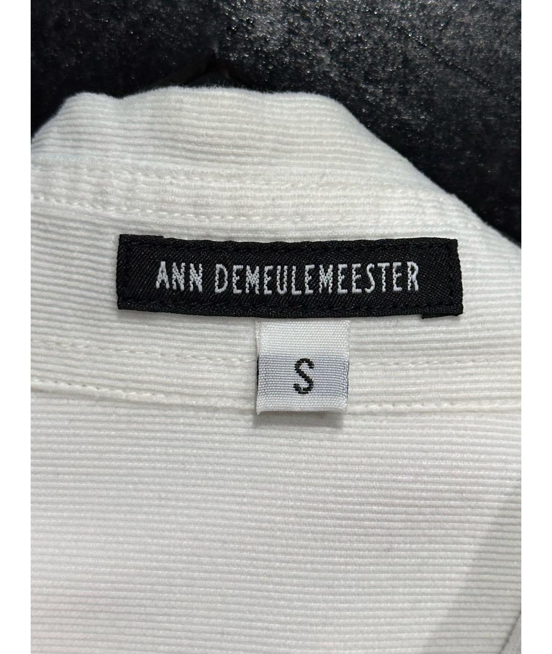 ANN DEMEULEMEESTER Белая хлопковая кэжуал рубашка, фото 3