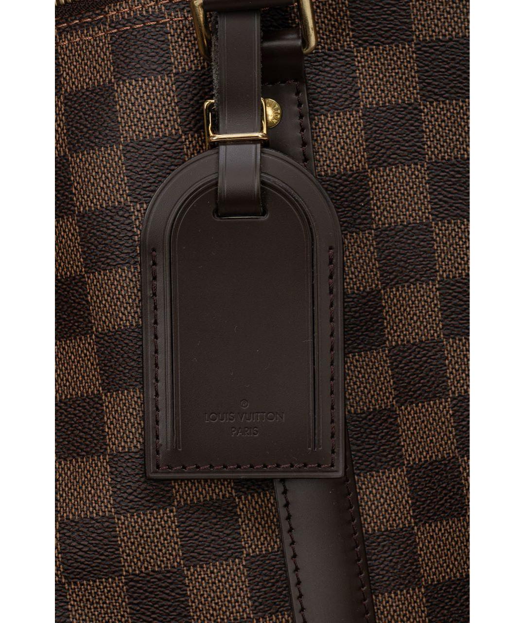 LOUIS VUITTON Коричневая кожаная дорожная/спортивная сумка, фото 6