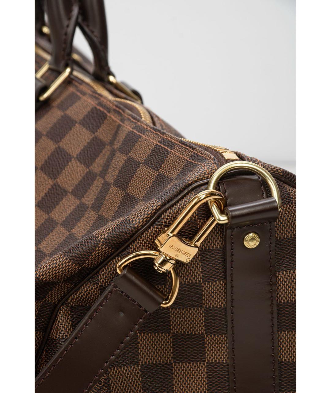 LOUIS VUITTON Коричневая кожаная дорожная/спортивная сумка, фото 4
