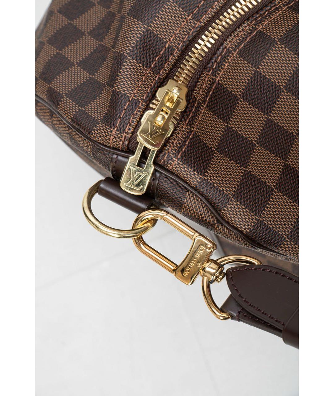 LOUIS VUITTON Коричневая кожаная дорожная/спортивная сумка, фото 5