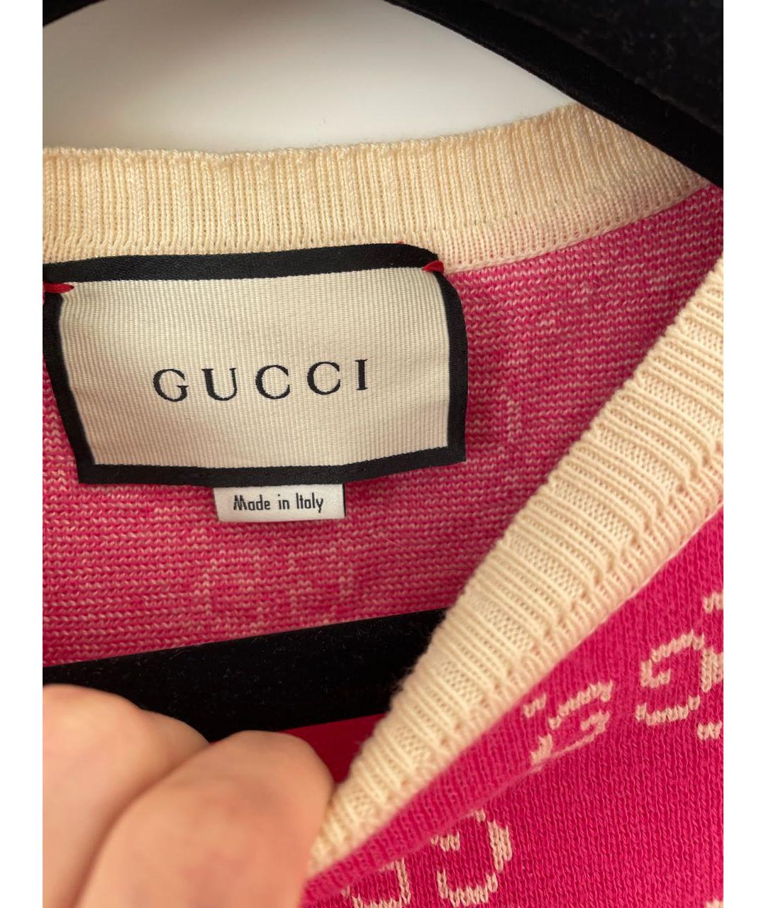 GUCCI Розовый хлопковый джемпер / свитер, фото 3