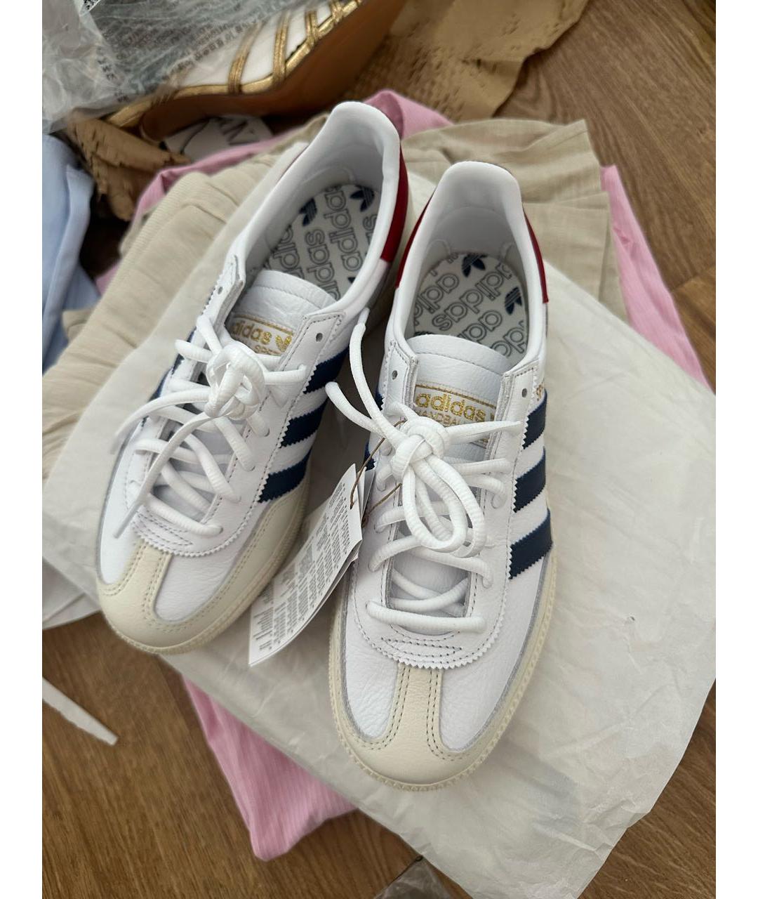 ADIDAS Белые кожаные кеды, фото 3