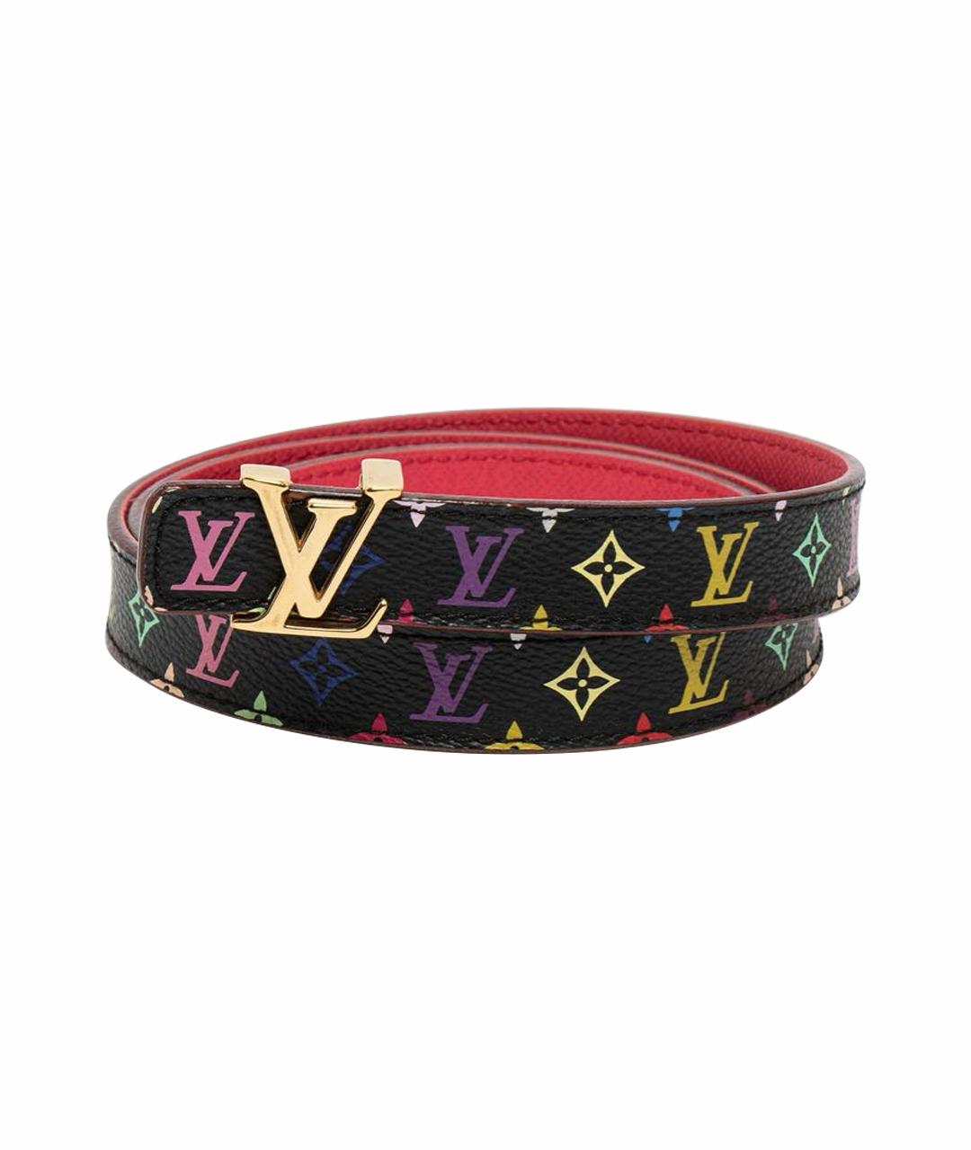 LOUIS VUITTON Черный кожаный ремень, фото 1