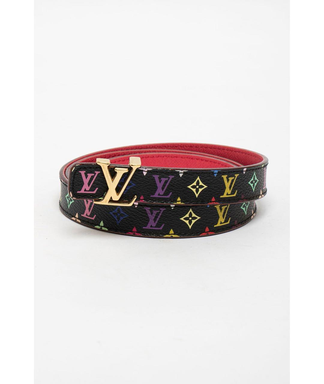 LOUIS VUITTON Черный кожаный ремень, фото 4
