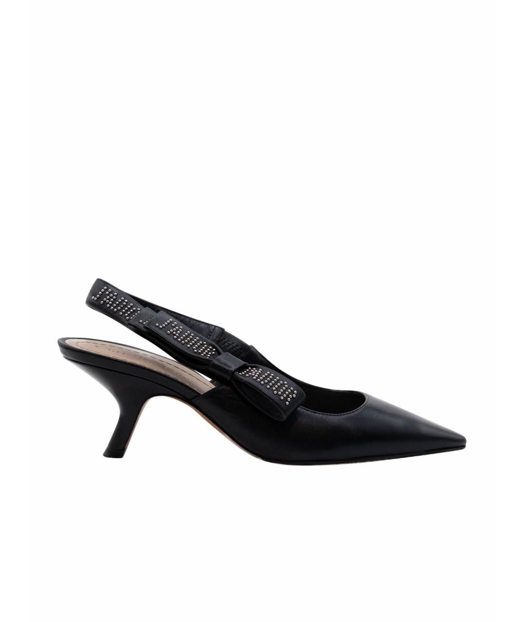 CHRISTIAN DIOR Черные кожаные туфли, фото 1