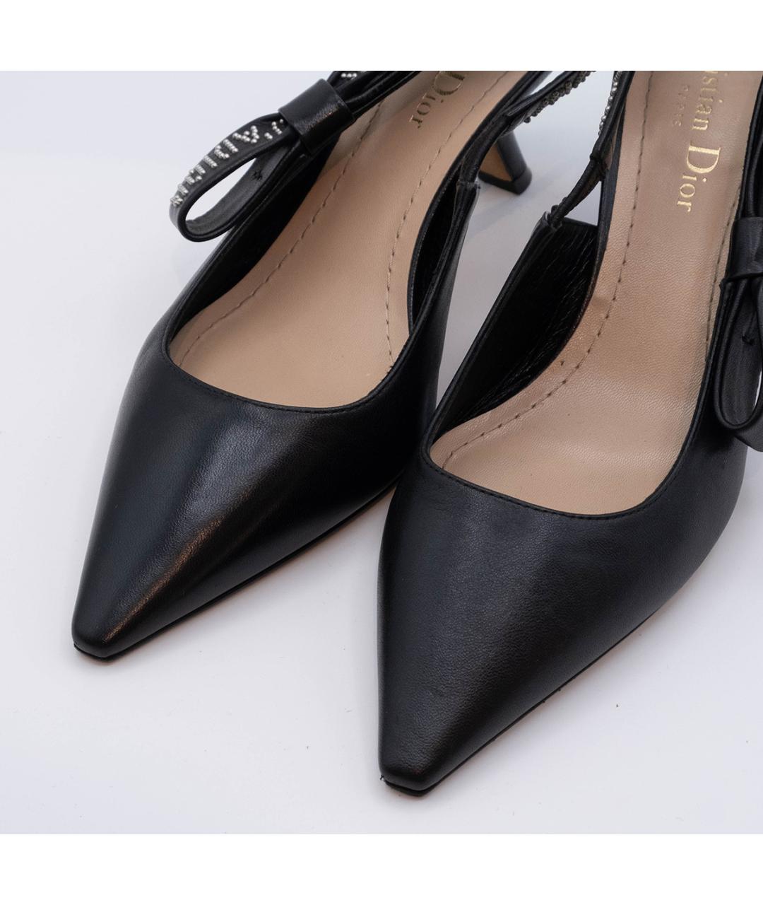 CHRISTIAN DIOR Черные кожаные туфли, фото 3