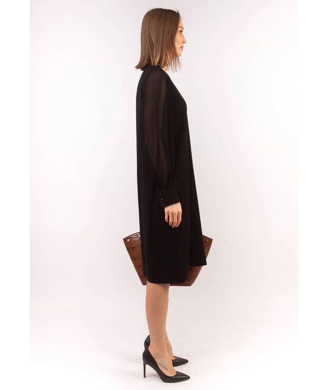 MAX MARA Черное полиэстеровое повседневное платье, фото 6