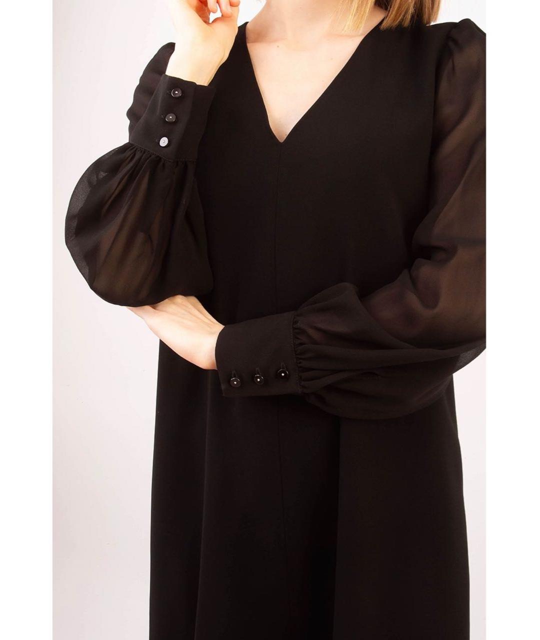 MAX MARA Черное полиэстеровое повседневное платье, фото 4