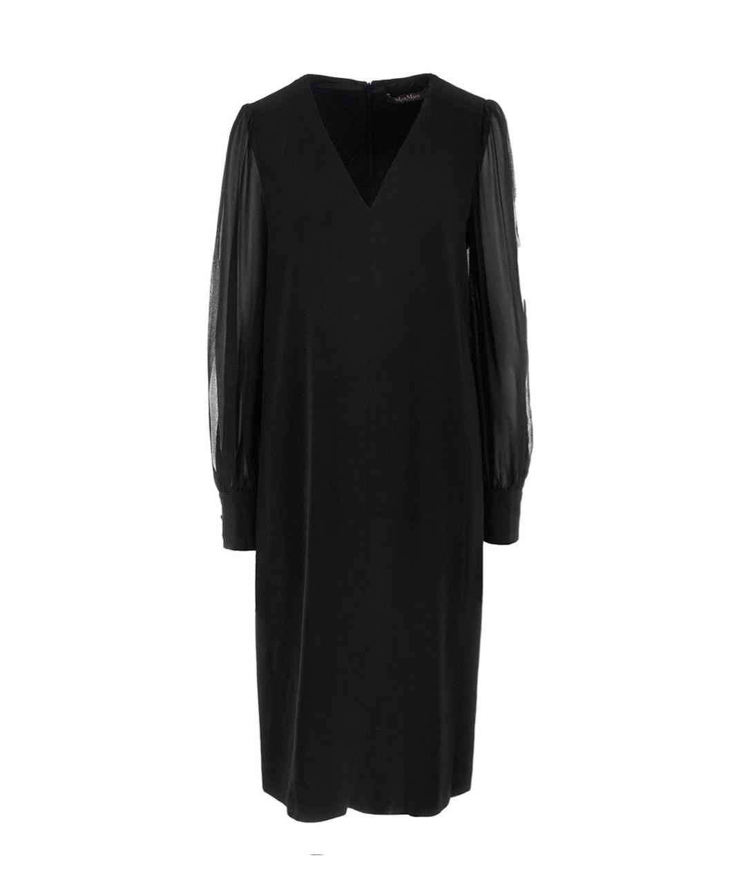MAX MARA Черное полиэстеровое повседневное платье, фото 8