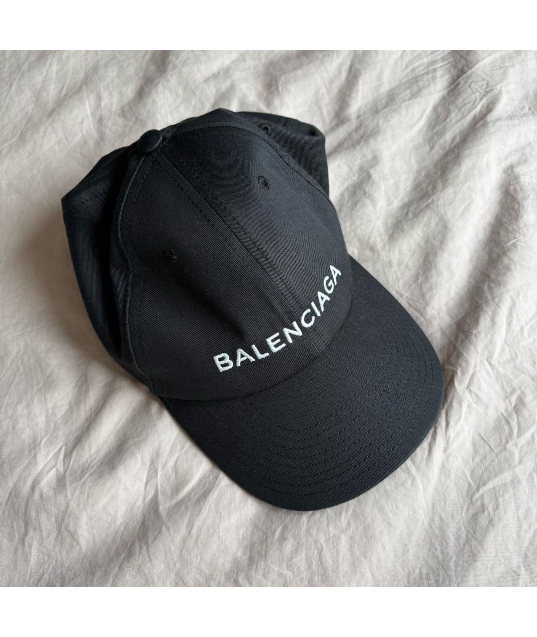 BALENCIAGA Черная хлопковая кепка, фото 2