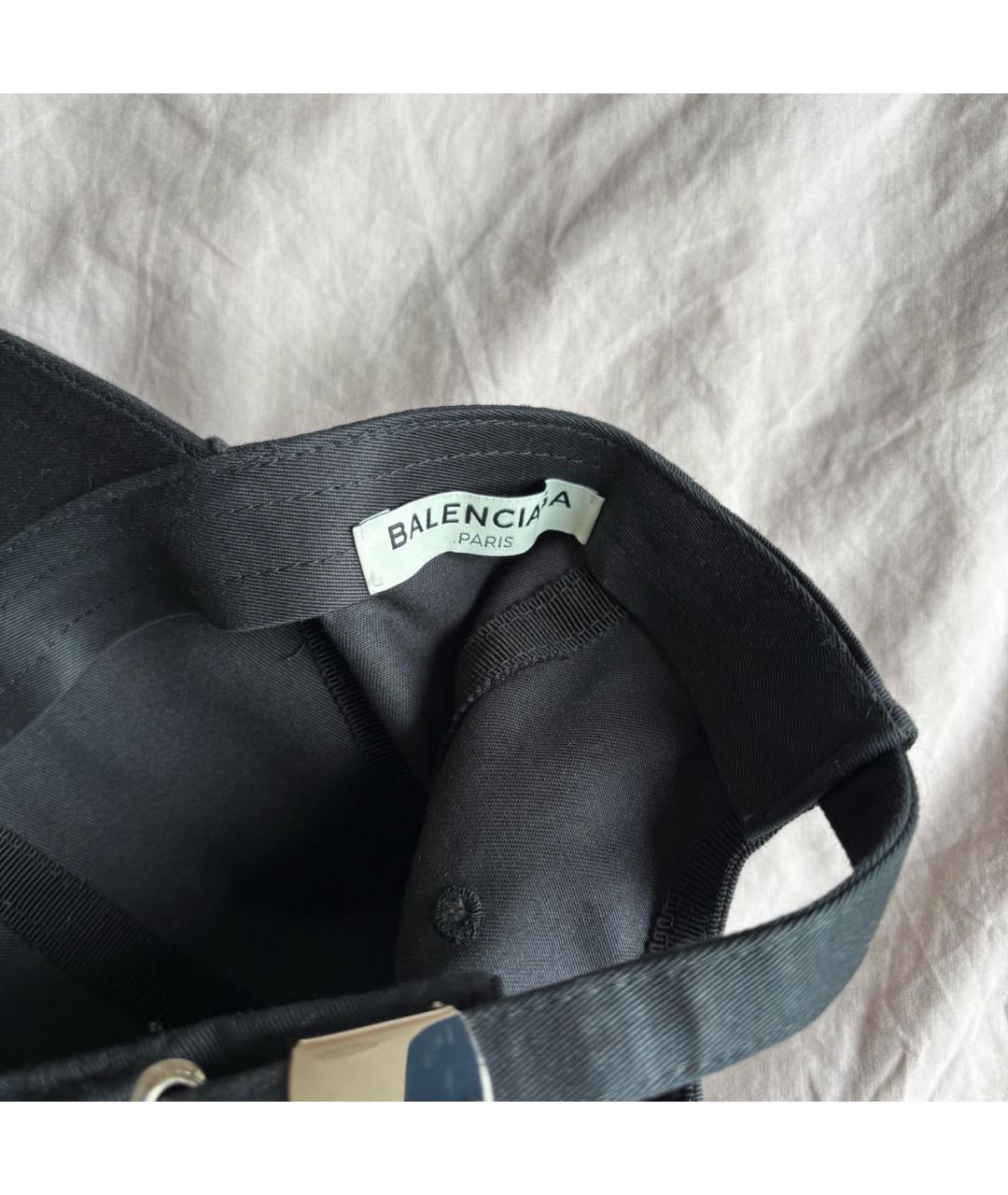 BALENCIAGA Черная хлопковая кепка, фото 4
