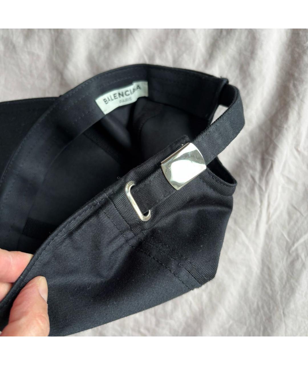 BALENCIAGA Черная хлопковая кепка, фото 5