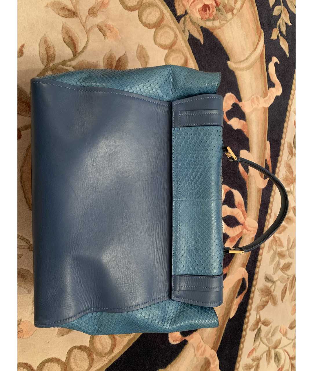 ELIE SAAB Синяя сумка тоут из экзотической кожи, фото 3