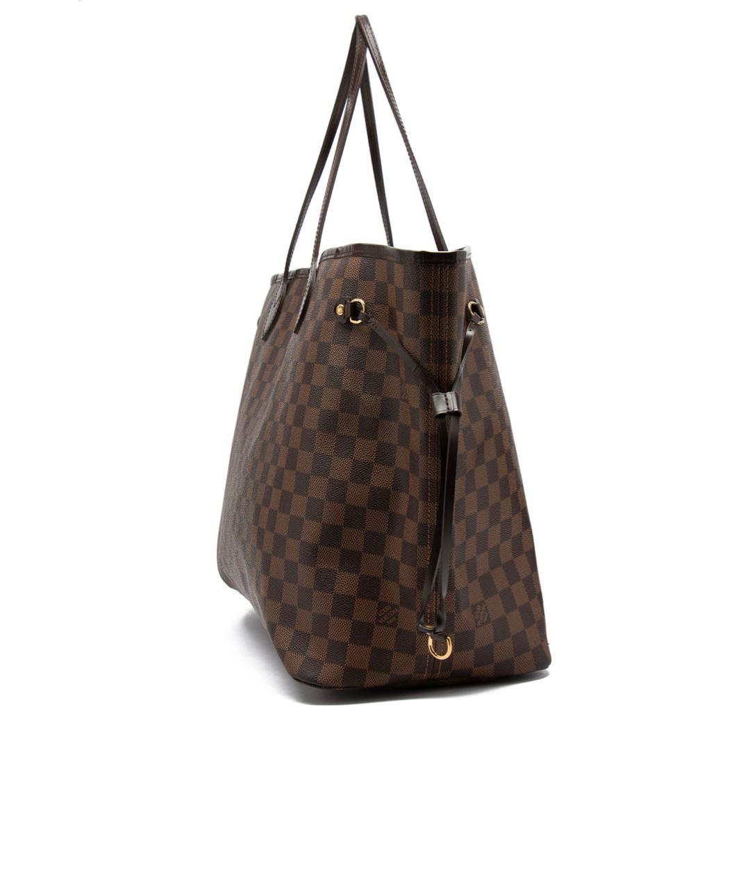 LOUIS VUITTON Коричневая кожаная сумка тоут, фото 2
