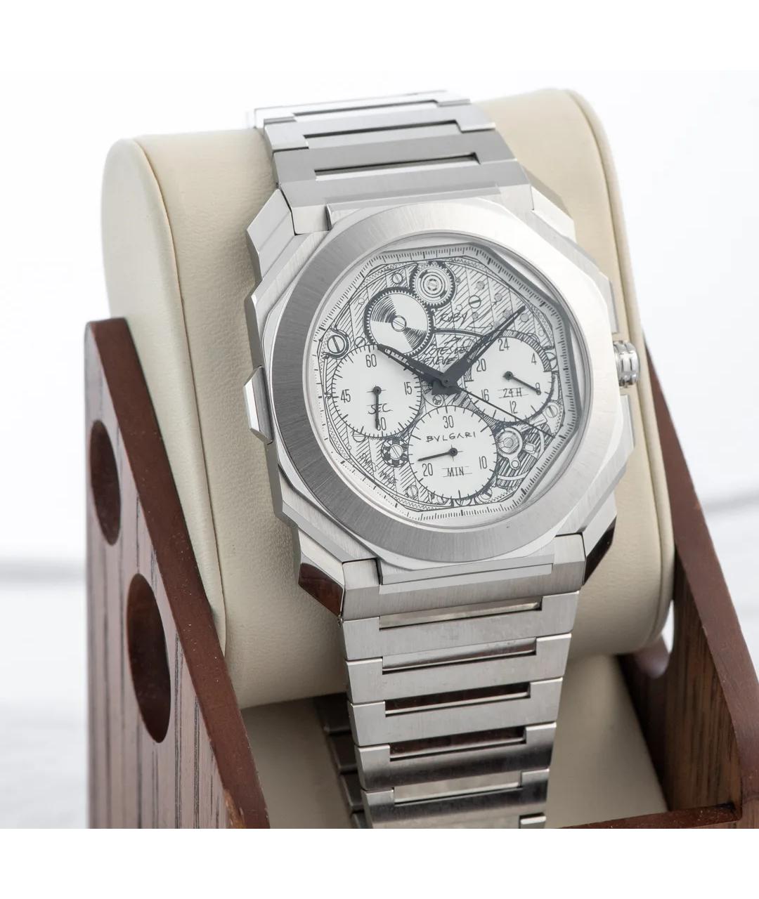BVLGARI Серые часы, фото 4